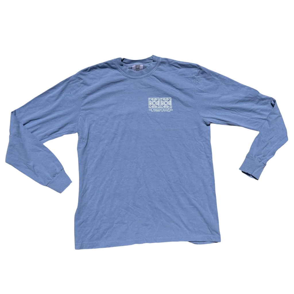 Wish You Were Here Classic Long Sleeve Tee Shirt - Blue