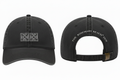 Washed black classic logo baseball cap with white embroidered Rosemary Beach Inn design, clean bill with no sticker